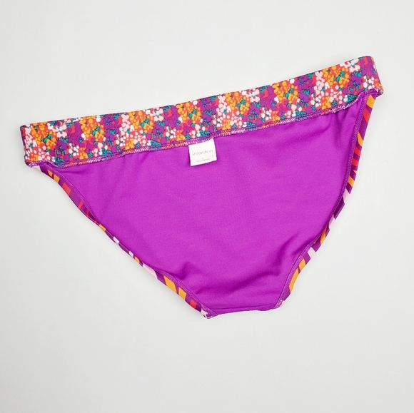 XHILARATION Boho Floral Multicolor Mixed Print Bikini Bottom Large - Picture 4 of 5